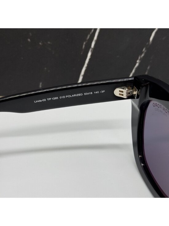 NEW TOM FORD LINDA-02 TF1285 01D BLACK/GRAY WOMEN POLARIZED SUNGLASSES FT1285 01 main image 8